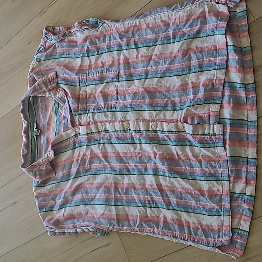 Orvis Multicolor Striped Button Down Shirt Size M